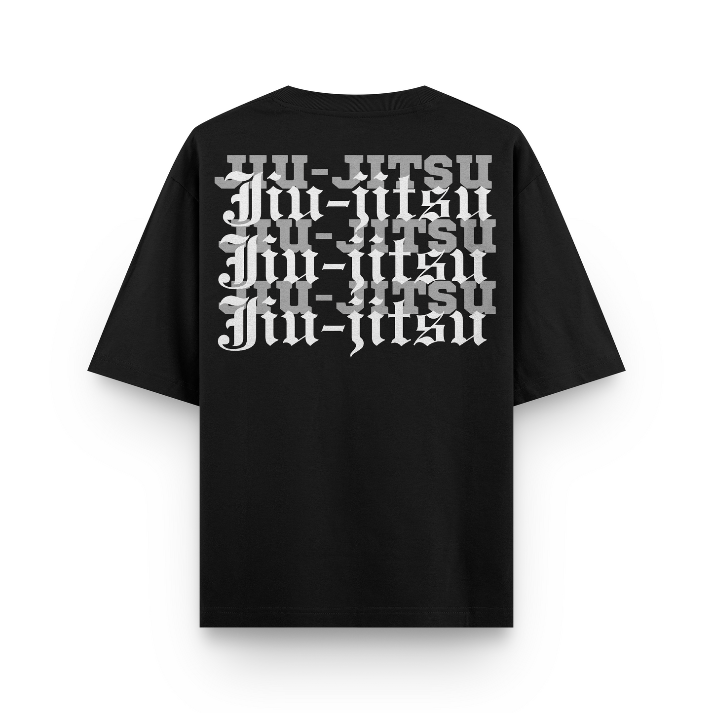 Streetwear BJJ T-shirt oversized back view, make a statement, BJJ and MMA