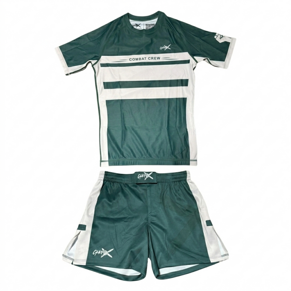 Combat Crew-X Rashguard & Fight Shorts Set (Short Sleeve) - GuardxStore