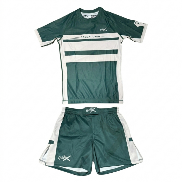 Combat Crew-X Rashguard & Fight Shorts Set (Short Sleeve) - GuardxStore