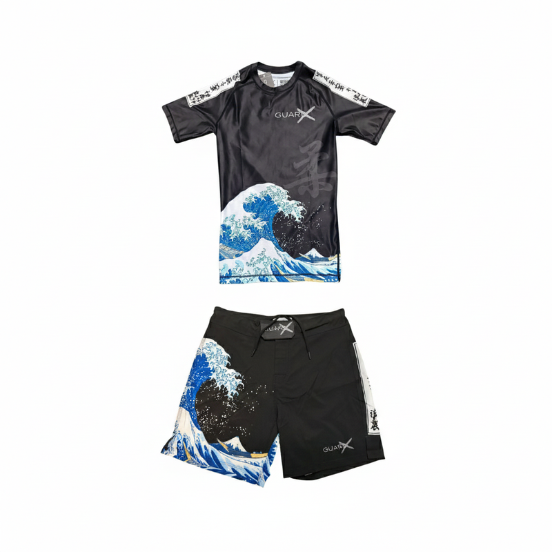 Wave-X Complete Set (Rashguard Short Sleeve + Short) - GuardxStore