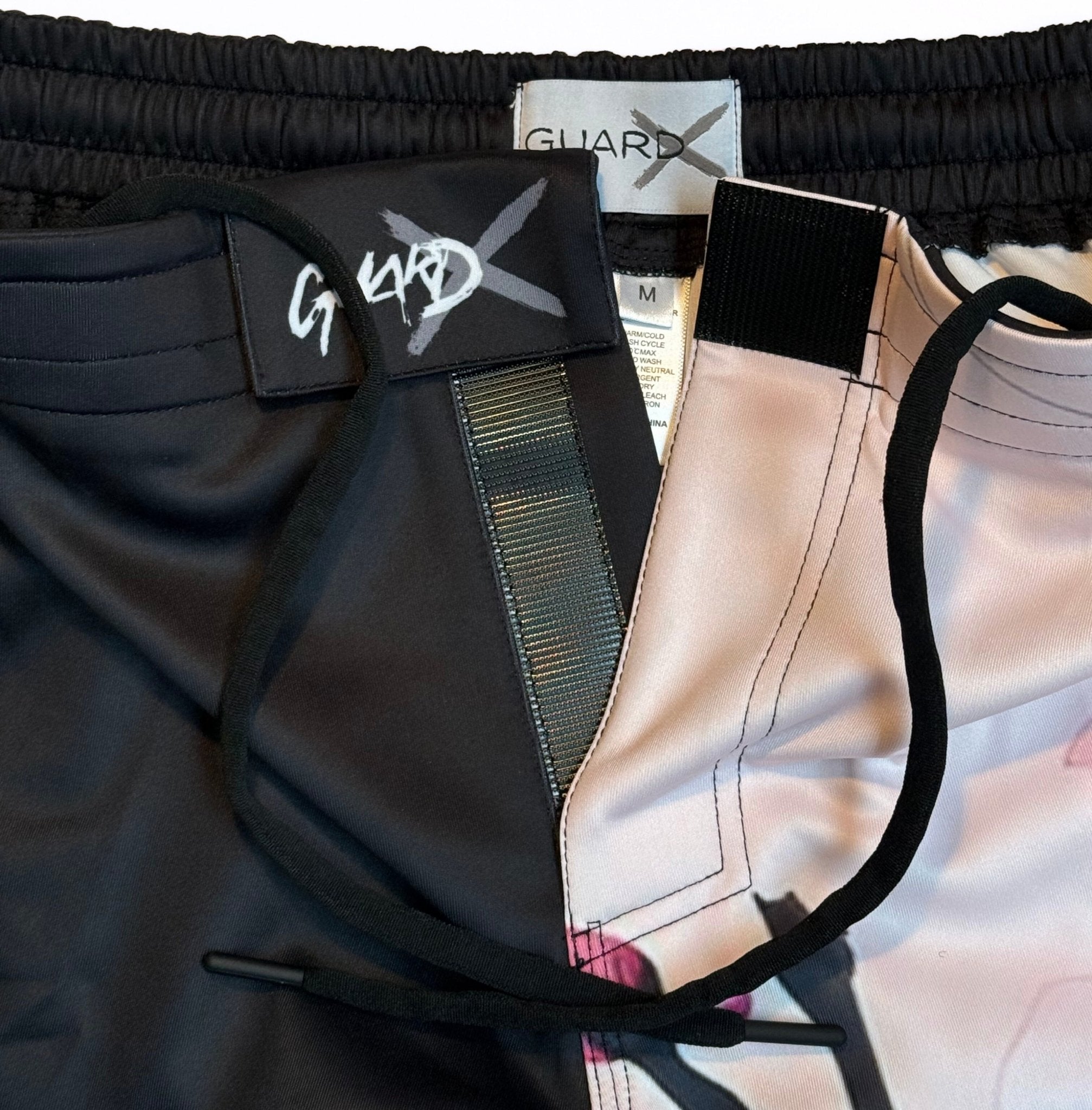 Close-up of women’s BJJ shorts closure, durable velcro waistband with drawstring