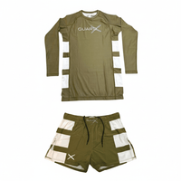 Greenstrike - X Complete Set (Rashguard Long Sleeve + Short) - GuardX | Premium Fight Gear